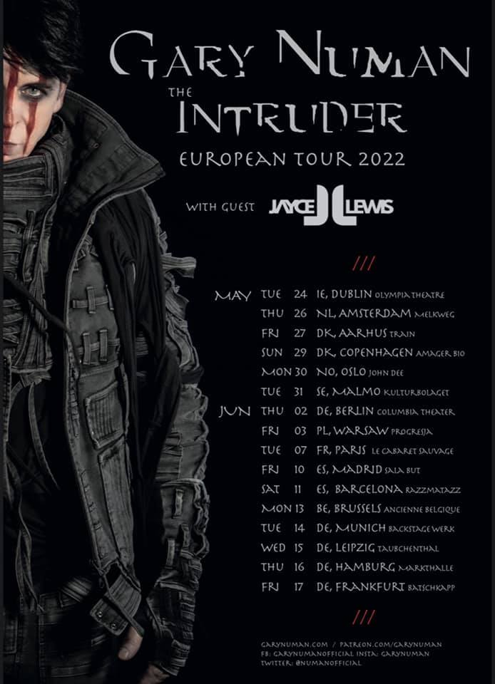 Jayce Lewis,Gary Numan, Intruder, Numan, Intruder Tour